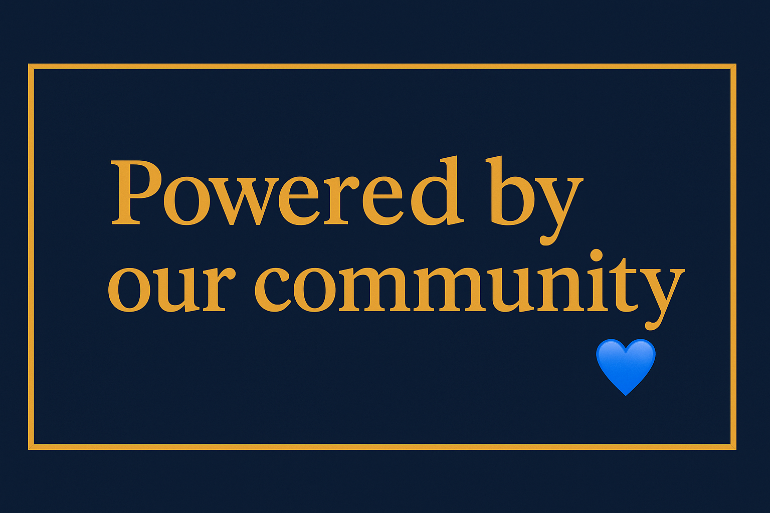 Powered by our community banner